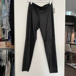 Trouve black faux leather leggings